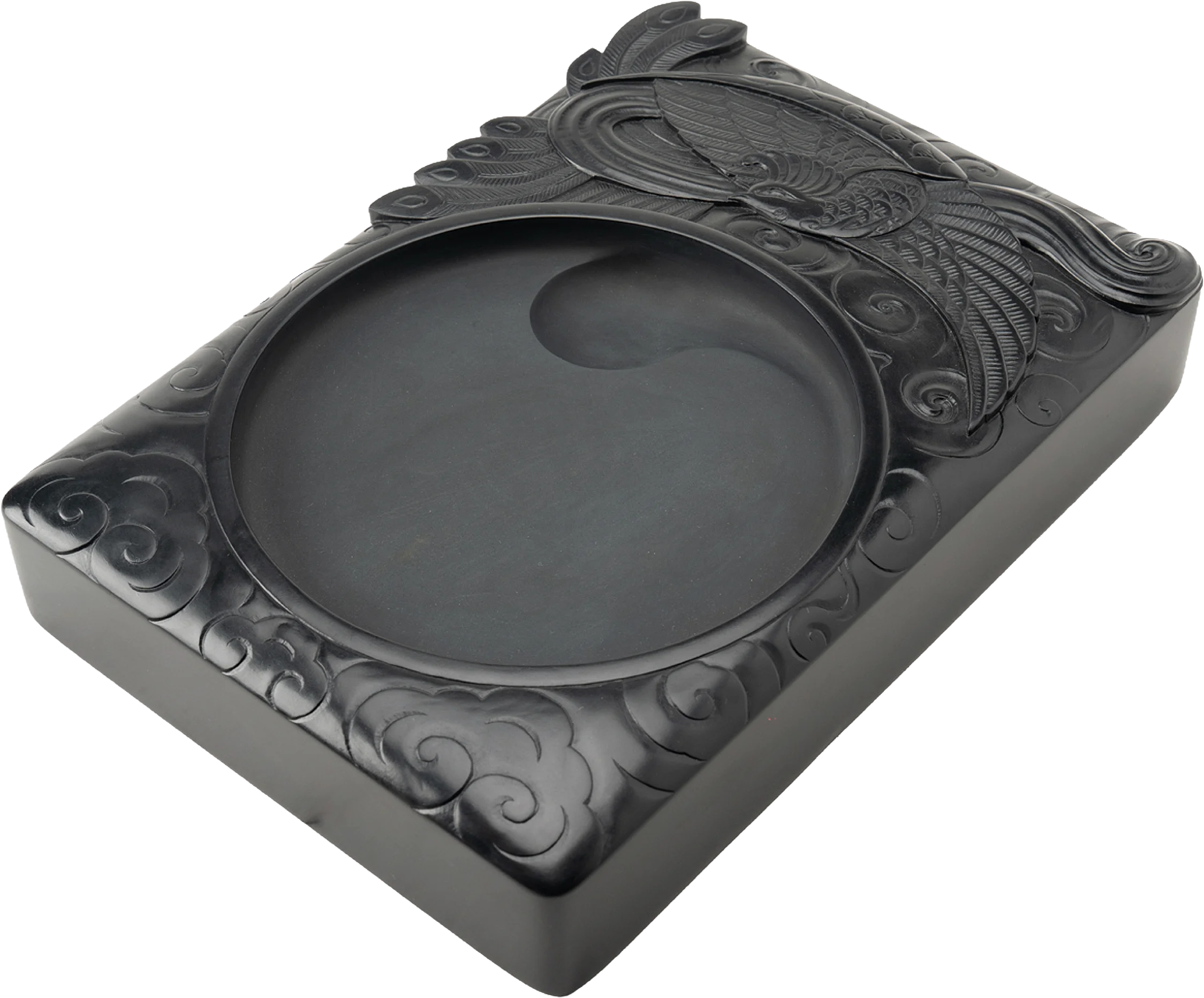 무봉문연 — 봉황 문양이 조각된 사각형 벼루